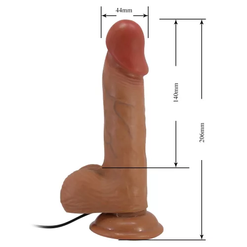 Wunderschöner Catoblepas 8,1" vibrierender Dildo-Braun
