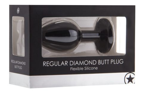 Plug Diamond Regular – elegant anal accessory, black