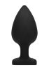 Diamond Heart – extra large anal plug in black