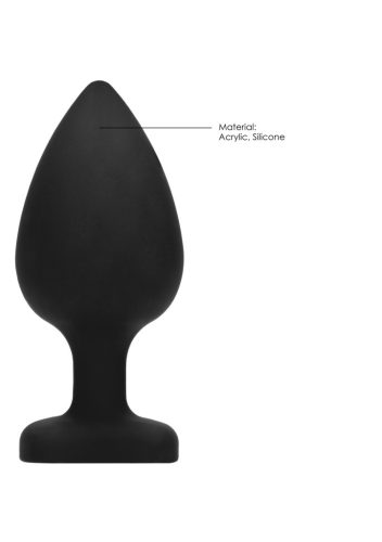 Diamond Heart – extra large anal plug in black