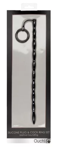 Silicone Plug & Cock Ring – prémium urethral hangoló szett