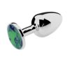 Zöld ékszer fenékdugó – 7 x 3,4 cm prémium érzékiségért