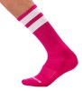 Pink and white stylish gym socks