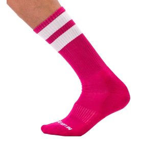 Pink and white stylish gym socks