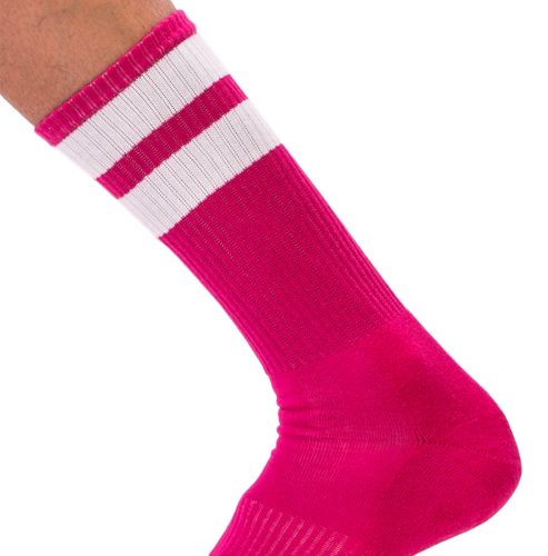 Pink and white stylish gym socks