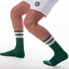 Green and White Sports Socks - Premium Comfort & Style