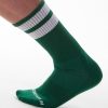 Green and White Sports Socks - Premium Comfort & Style