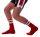 Premium red and white training socks