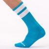 Sports socks in light blue and white