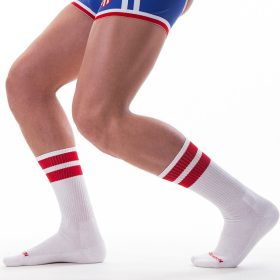 White-Red Sports Socks - for a stylish workout