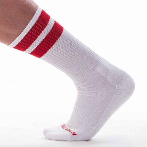 White-Red Sports Socks - for a stylish workout