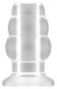 No.50 - medium-sized hollow anal plug - transparent, 10 cm