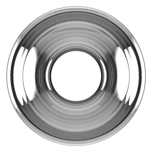 No.50 - medium-sized hollow anal plug - transparent, 10 cm