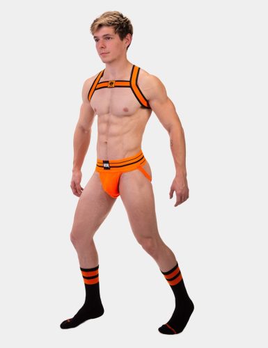 Black and Orange Fluorescent Training Socks
