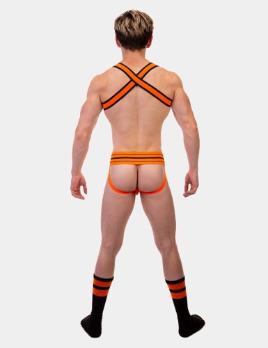 Black and Orange Fluorescent Training Socks