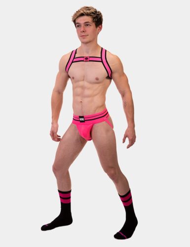 Black-Fluorescent Pink Training Socks