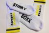 Stinky Soxx – white and yellow premium socks