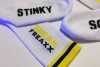 Stinky Soxx – white and yellow premium socks