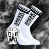 FUCK ME Socks - sensual white and black socks
