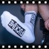 FUCK ME Socks - sensual white and black socks