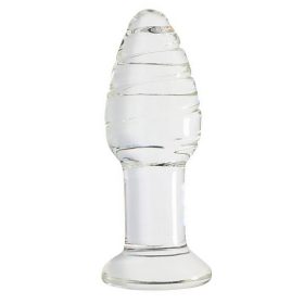   Pino Glass Plug – stílusos üveg anális kényeztető 10,7 cm