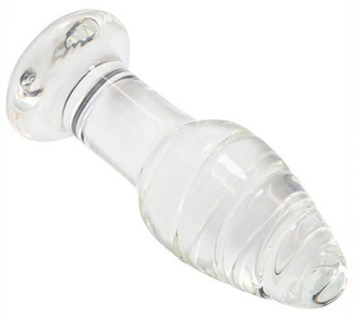 Pino Glass Plug – stílusos üveg anális kényeztető 10,7 cm