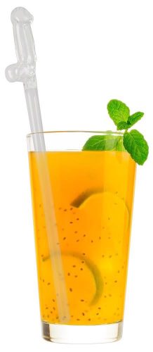 Willy Glass Straws 4 pcs