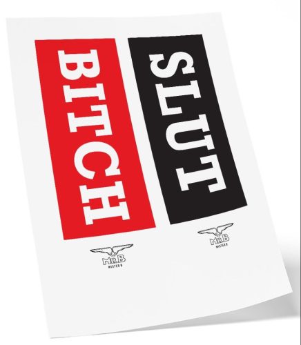 MrB Slut / Bitch – ephemeral tattoo 15 x 5 cm
