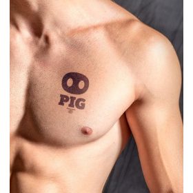 MrB Pig – ephemere tattoo 10 x 10 cm