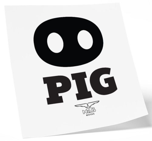 MrB Pig – ephemere tattoo 10 x 10 cm