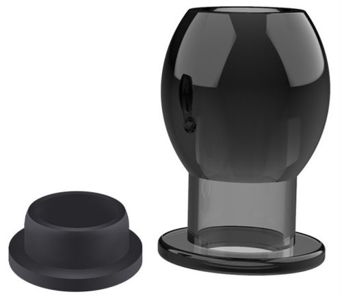Hollow Stop Tunnel Plug – Hollow Anal Plug in Black