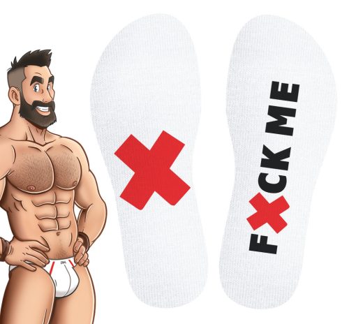 Fuck Me SneakXX – sensual white socks in premium comfort