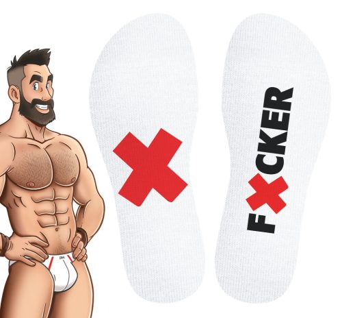 Fucker SneakXX – premium white socks for sensual comfort