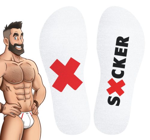 Sucker SneakXX – stylish white socks in a sensually elegant design