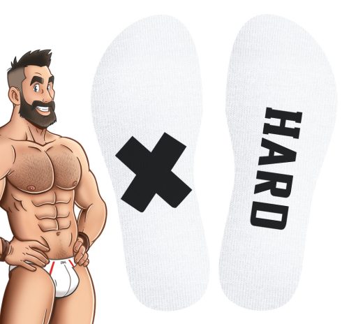 Hard SneakXX – premium high socks in a white-black combination