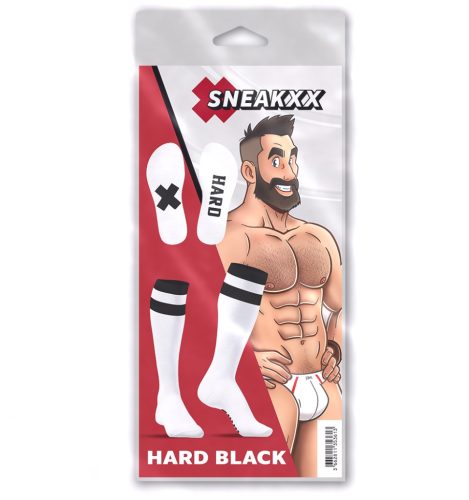 Hard SneakXX – premium high socks in a white-black combination