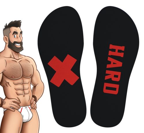 Hard SneakXX – stylish, premium high socks, black and red