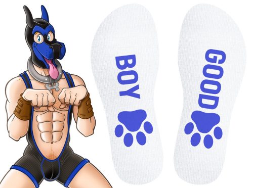 Good Boy Socks – premium white-blue socks
