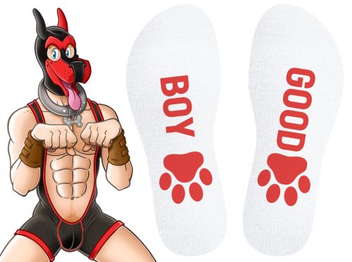 Good Boy socks – in a stylish white-red combination