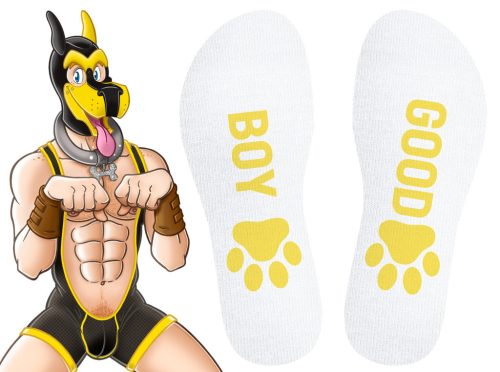 Good Boy Socks – white and yellow premium accessory