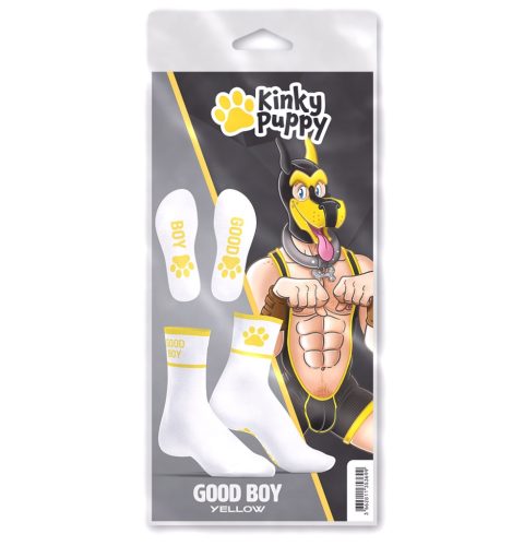 Good Boy Socks – white and yellow premium accessory