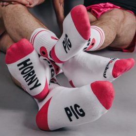 HORNY PIG Sk8erboy – stylish white socks, premium quality
