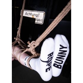 BUNNY ROPE - stylish white socks with a youthful rhythm
