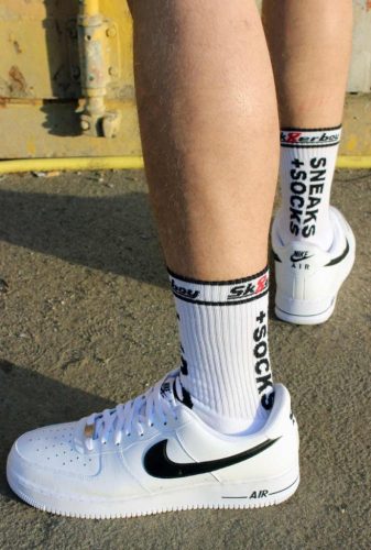 SNEAKS SOCKS Sk8erboy – stylish white sports socks