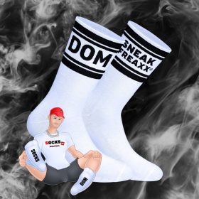 DOM SneakFreaxx – premium white socks in sensual style
