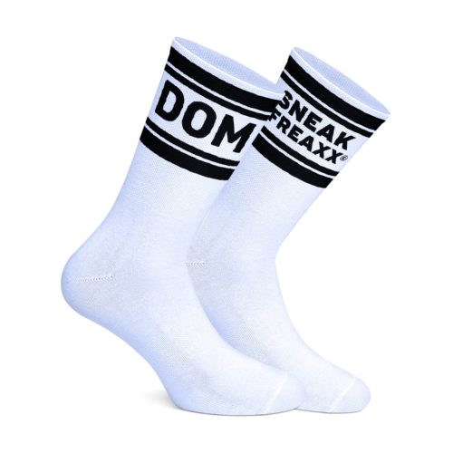 DOM SneakFreaxx – premium white socks in sensual style