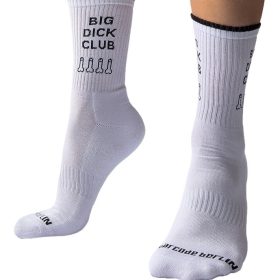 BIG DICK CLUB – stylish white socks with black accents