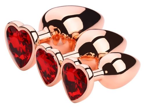 Bijou – premium red heart-shaped anal plug