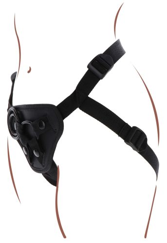 Strap-On Get Real – fekete dildós öv harnesz