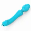 Vibráló varázspálca – 20cm-es csiklóizgató türkiz színben